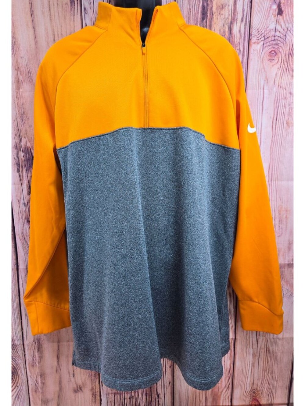 Nike Golf Mens Orange Half-Zip Long Sleeve Pullover XXL - Picture 2 of 8